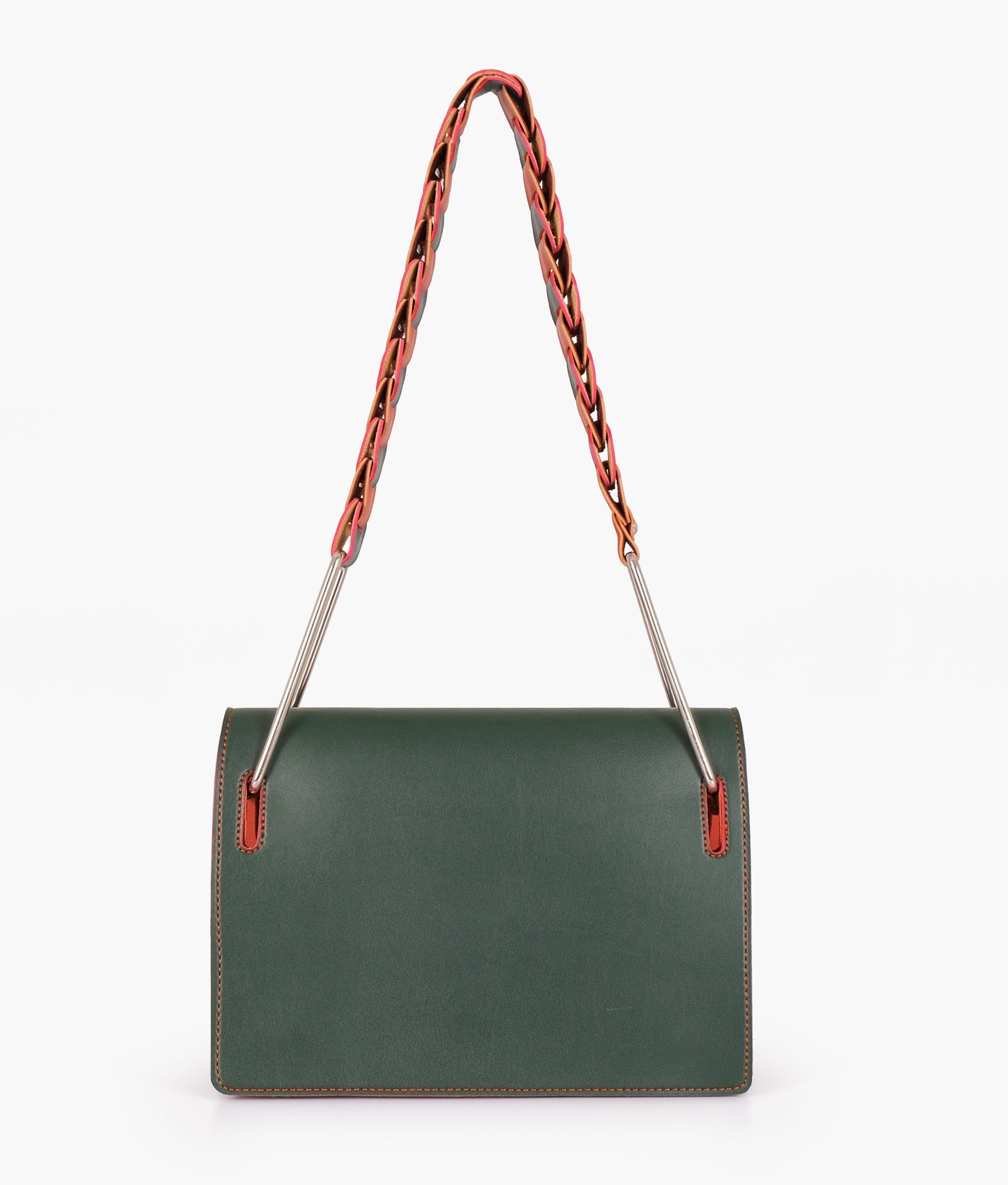 Army green loop strap shoulder bag