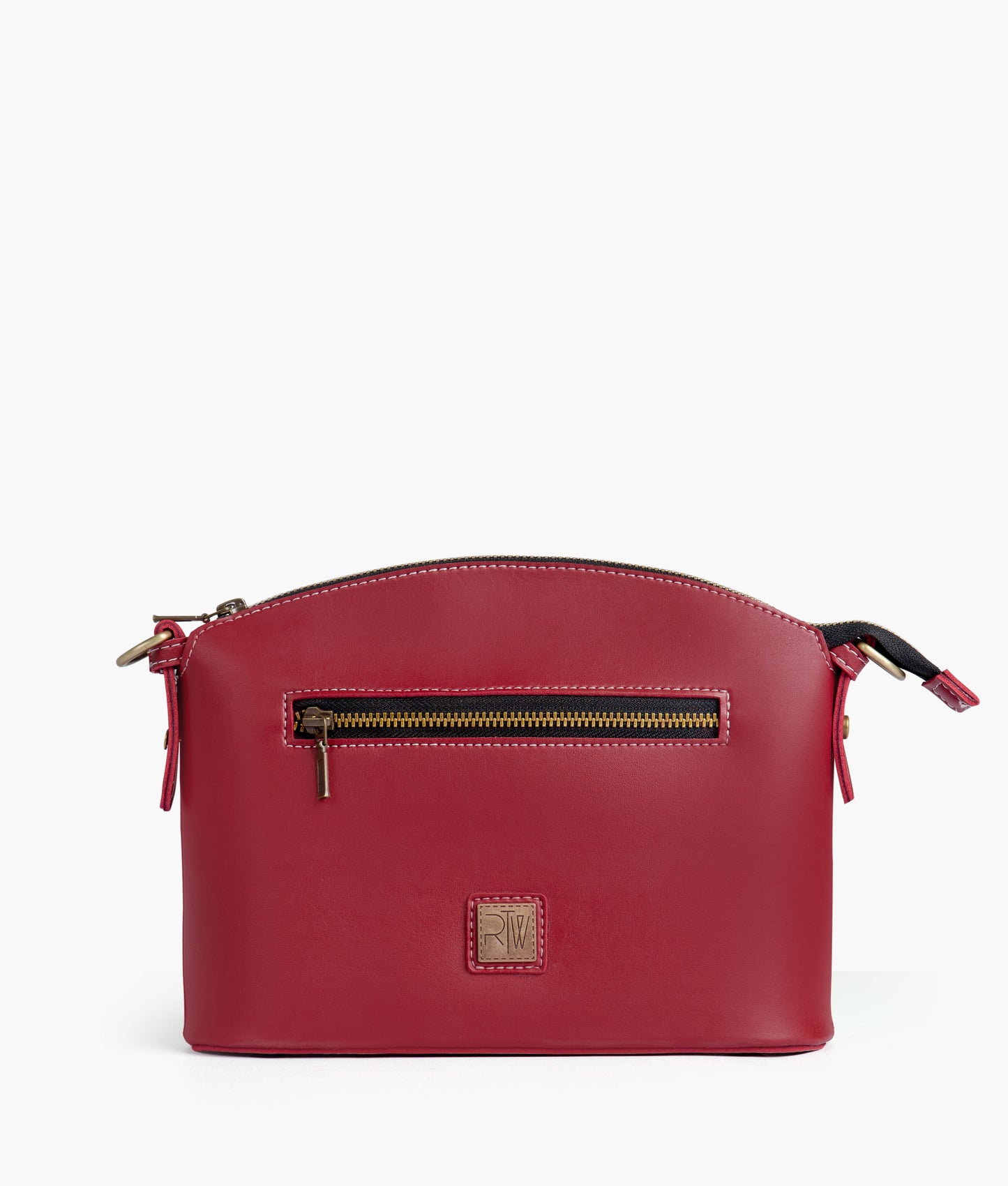 Maroon dome cross-body bag